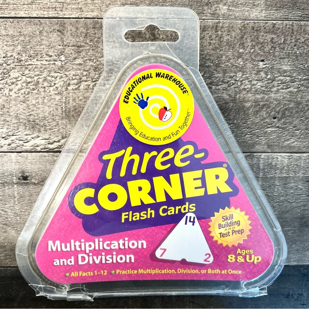 Three Corner Flash Cards Multiplication & Division